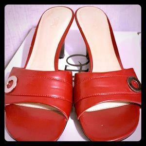 Cato Red Wedge Heel Sandal